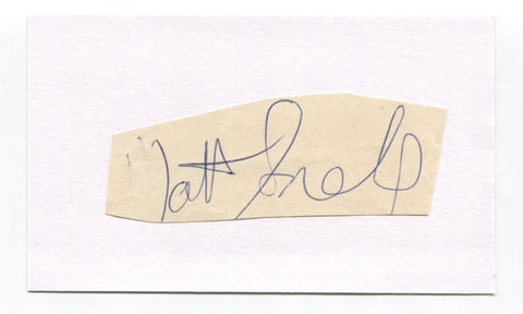 Matt Snell Signed Cut Index Card Autographed Football NFL Jets Super Bowl III