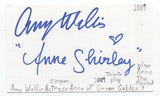Amy Wallis Signed 3x5 Index Card Autographed Actress Anne of Green Gables
