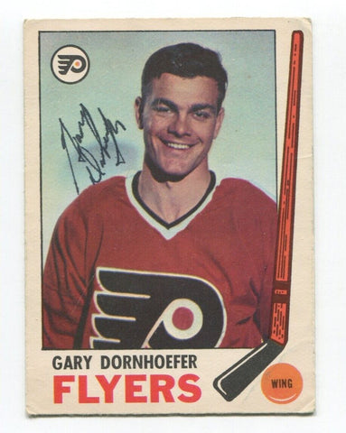 1969-70 O Pee Chee OPC Gary Dornhoefer Signed Hockey Card Autographed AUTO #94