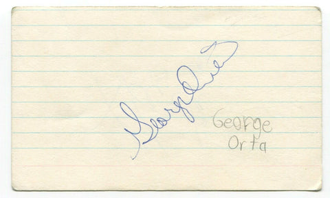 Jorge Orta Hal McRae Signed 3x5 Index Card Autographed Baseball Kansas City