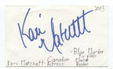 Kari Matchett Signed 3x5 Index Card Autographed Signature Actress Cube 2 24