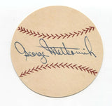 Catfish Metkovich Signed Paper Baseball Autographed Signature Milwaukee Braves