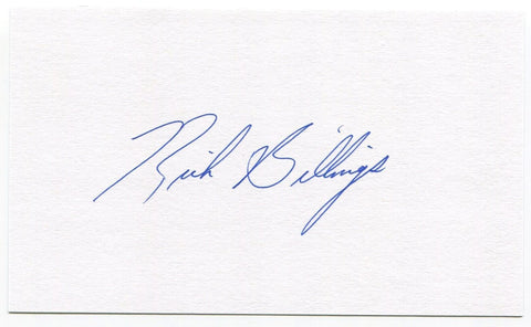 Rich Billings Signed 3x5 Index Card Autographed Washington Senators Debut 1968