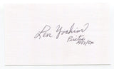 Len Yochim Signed 3x5 Index Card Autographed Baseball MLB '51 Pittsburgh Pirates