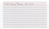 Carlos Tosca Signed 3x5 Index Card Autograph Baseball MLB Atlanta Braves