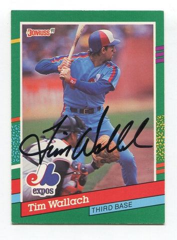 1991 Donruss Tim Wallach Signed Card Baseball Autographed AUTO #514 Expos