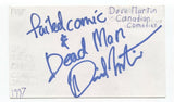 Dave Martin Signed 3x5 Index Card Autographed Signature Comedian Comic Actor