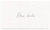 Dave Sisler Signed 3x5 Index Card Autographed MLB Baseball Boston Red Sox