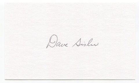 Dave Sisler Signed 3x5 Index Card Autographed MLB Baseball Boston Red Sox