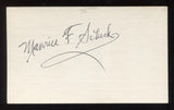 Maurice Morrie Schick Signed 3x5 Index Card Autographed Vintage Baseball 