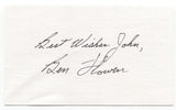 Bennett (Ben) Flowers Signed 3x5 Index Card Baseball Autographed Boston Red Sox 