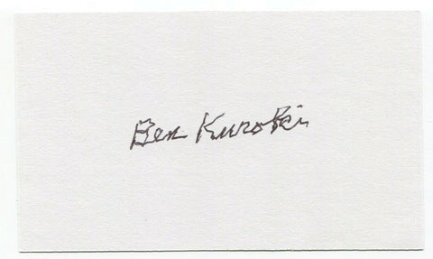 Ben Kuroki Signed 3x5 Index Card Autographed Signature WWII US Japanese Pilot