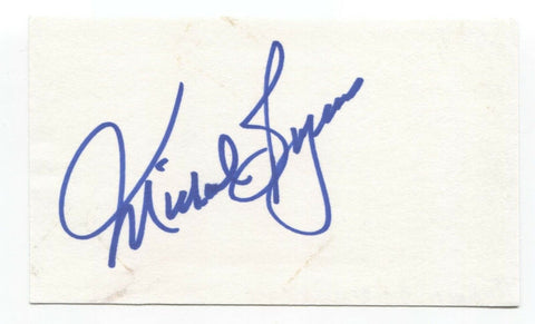 Michael Burgess Signed 3x5 Index Card Autographed Signature Singer