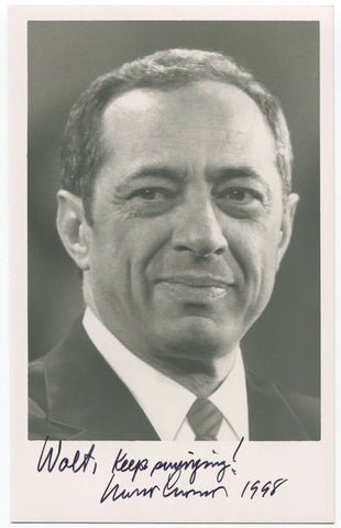 Mario Cuomo Signed 8x5 Inch Photo Vintage Autograph Signature Governor New York