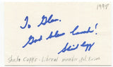 Sheila Copps Signed 3x5 Index Card Autographed Signature Deputy PM Politician