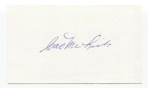 Cal McLish Signed 3x5 Index Card Baseball Autographed Signature