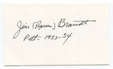 Jim "Popcorn" Brandt Signed 3x5 Index Card Autographed Pittsburgh Steelers NFL