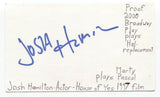 Josh Hamilton Signed 3x5 Index Card Autographed Signature Actor