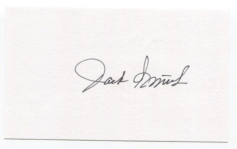 Jack Smith Signed 3x5 Index Card Autographed MLB Baseball Los Angeles Dodgers