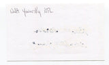 Walt Yowarsky Signed 3x5 Index Card Autographed Football NFL Washington Redskins