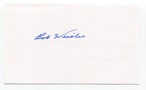 Bob Wiesler Signed 3x5 Index Card Autograph Baseball MLB New York Yankees