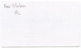 Elmer Arterburn 3x5 Index Card Autographed Signature NFL Chicago Texas Tech