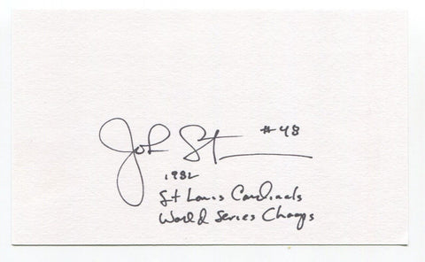 John Stuper Signed 3x5 Index Card Autographed Baseball MLB St. Louis Cardinals