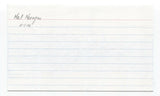 Hal Naragon Signed 3x5 Index Card Baseball Autographed Signature