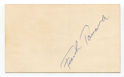 Frank Tanana Signed 3x5 Index Card Autographed Detroit Tigers