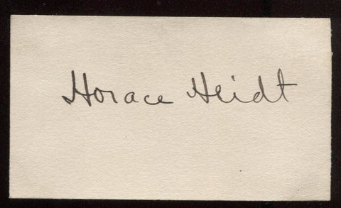 Horace Heidt Signed Card  Autographed Authentic Signature
