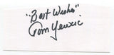 Tom Yewcic Signed Cut~ 2x5 Cut Card Autographed NFL Football Boston Patriots