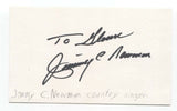 Jimmy C. Newman Signed 3x5 Index Card Autographed Signature Country Singer