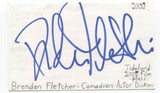 Brendan Fletcher Signed 3x5 Index Card Autographed Signature Actor