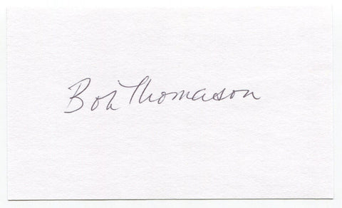 Bob Thomason Signed 3x5 Index Card Autograph Football Philadelphia Eagles