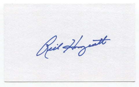 Rick Honeycutt Signed 3x5 Index Card Baseball Autographed Signature