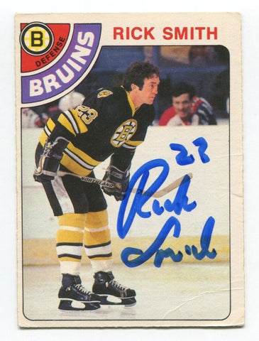 1978-79 O Pee Chee OPC Rick Smith Signed NHL Hockey Card Autographed AUTO #164