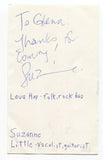 Lava Hay - Suzanne Little Signed 3x5 Index Card Autographed Signature Singer