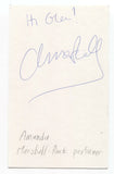Amanda Marshall Signed 3x5 Index Card Autographed Signature Musician Singer