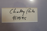 Charley Pride Vintage Signed Autograph Display Cut Signature Framed With Photo