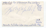 Kenneth McMullen Signed Index Card Autograph Actor Guys And Dolls 1993