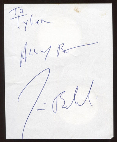 Jim Belushi Signed Note Paper Page Vintage Autographed Signature 