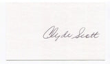 Clyde Scott Signed 3x5 Index Card Autographed NFL Football Philadelphia Eagles