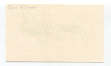 June Allyson Signed 3x5 Index Card Autographed Actress