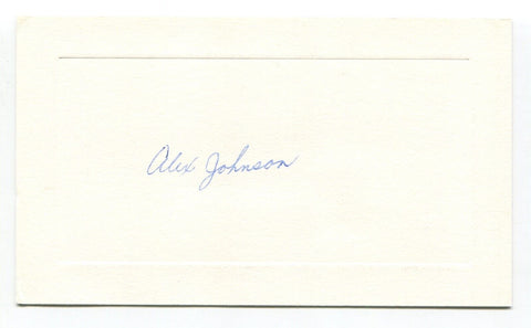 Alex Johnson Signed Card Autographed Baseball MLB Roger Harris Collection