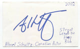 Albert Schultz Signed 3x5 Index Card Autographed Signature Actor 