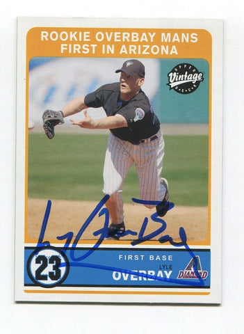 2003 Upper Deck Vintage Lyle Overbay Signed Card Baseball Autographed AUTO #23