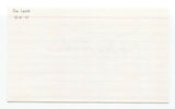 Don Lock Signed 3x5 Index Card Baseball Autographed Signature