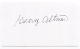 George Altman Signed 3x5 Index Card Autographed Signature Chicago Cubs All-Star