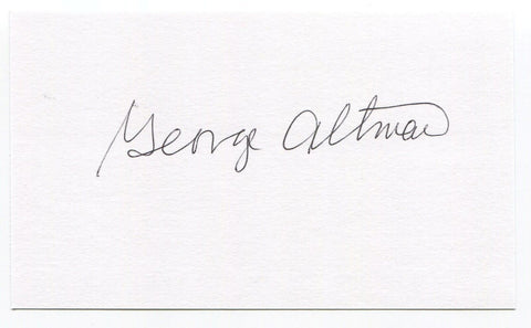George Altman Signed 3x5 Index Card Autographed Signature Chicago Cubs All-Star