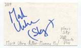 Mark Uhre Signed 3x5 Index Card Autograph Actor Les Miserables